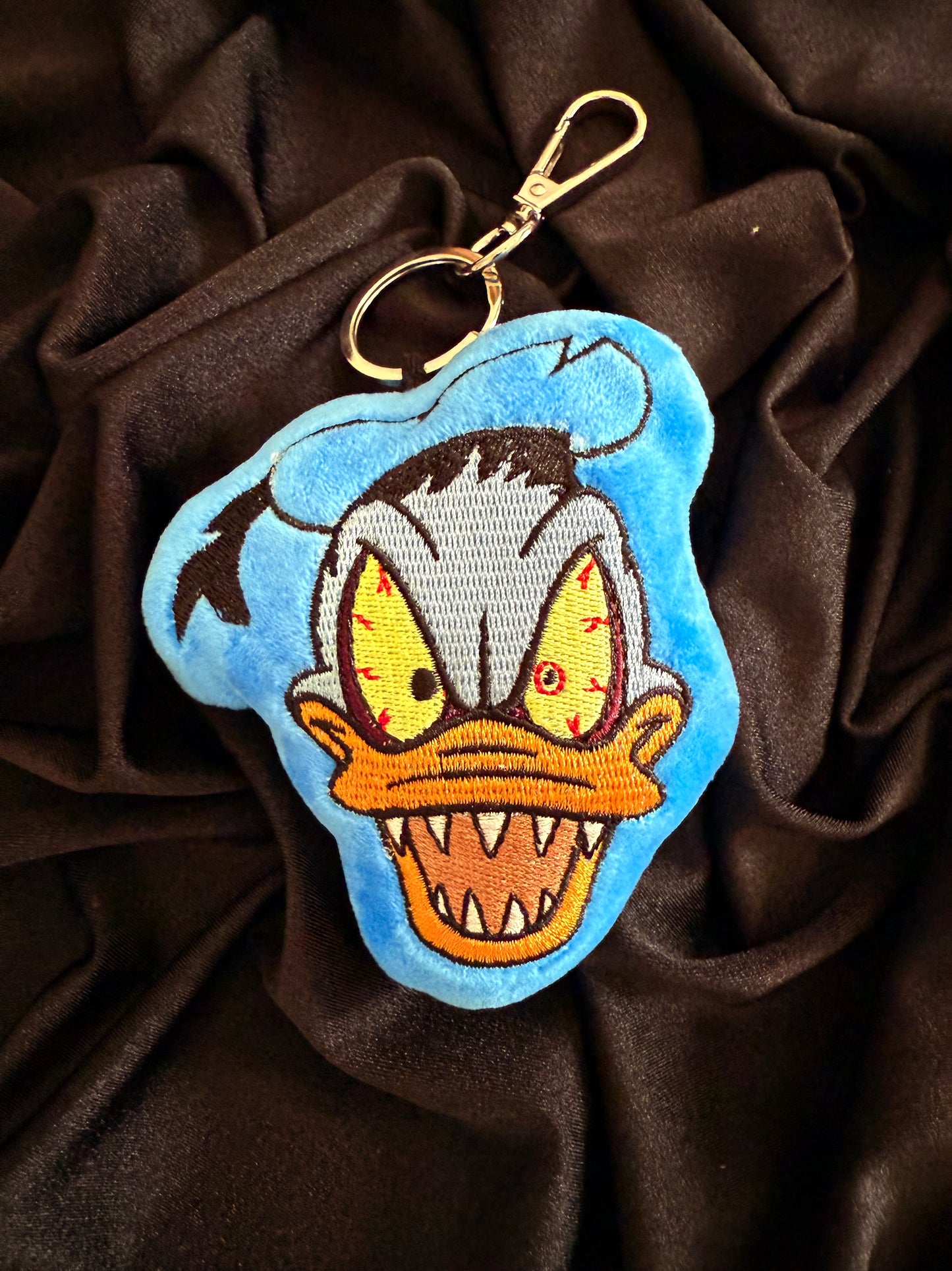 Magically Horrific™ PUFFED UP Crashed Out Blue Duck Plush Keychain
