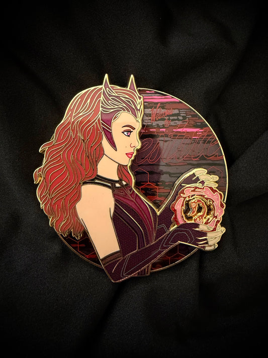 Magically Horrific™ Profile Limited Edition Pin Red Witch Gold W/ Storage Box
