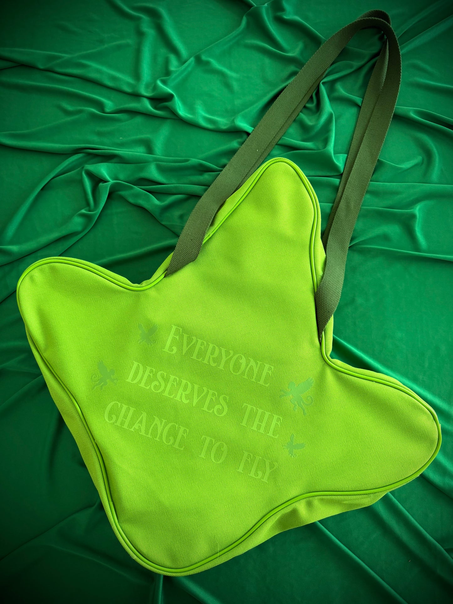 Magically Horrific™ GREEN AND FRECKLES Big Face Zip Tote Bag PS