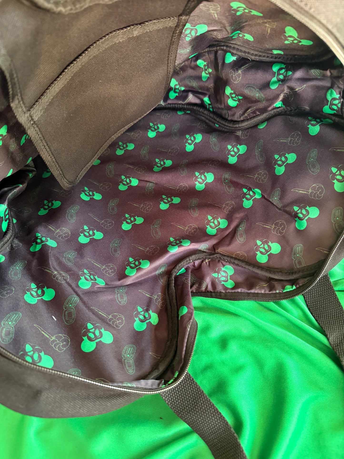 Magically Horrific™ STAB GREEN GM Big Face Zip Tote Bag READY TO SHIP