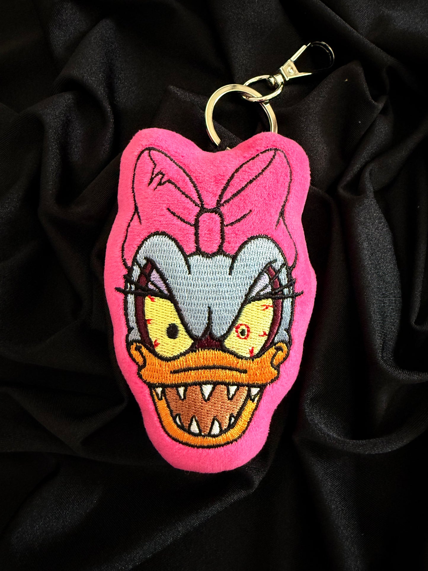Magically Horrific™ PUFFED UP Crashed Out Pink Duck Plush Keychain