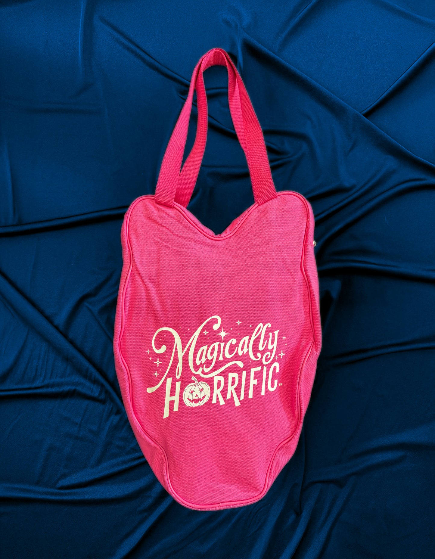 Magically Horrific™ Crashed Out Pretty In Pink Duck Big Face Zip Tote Bag