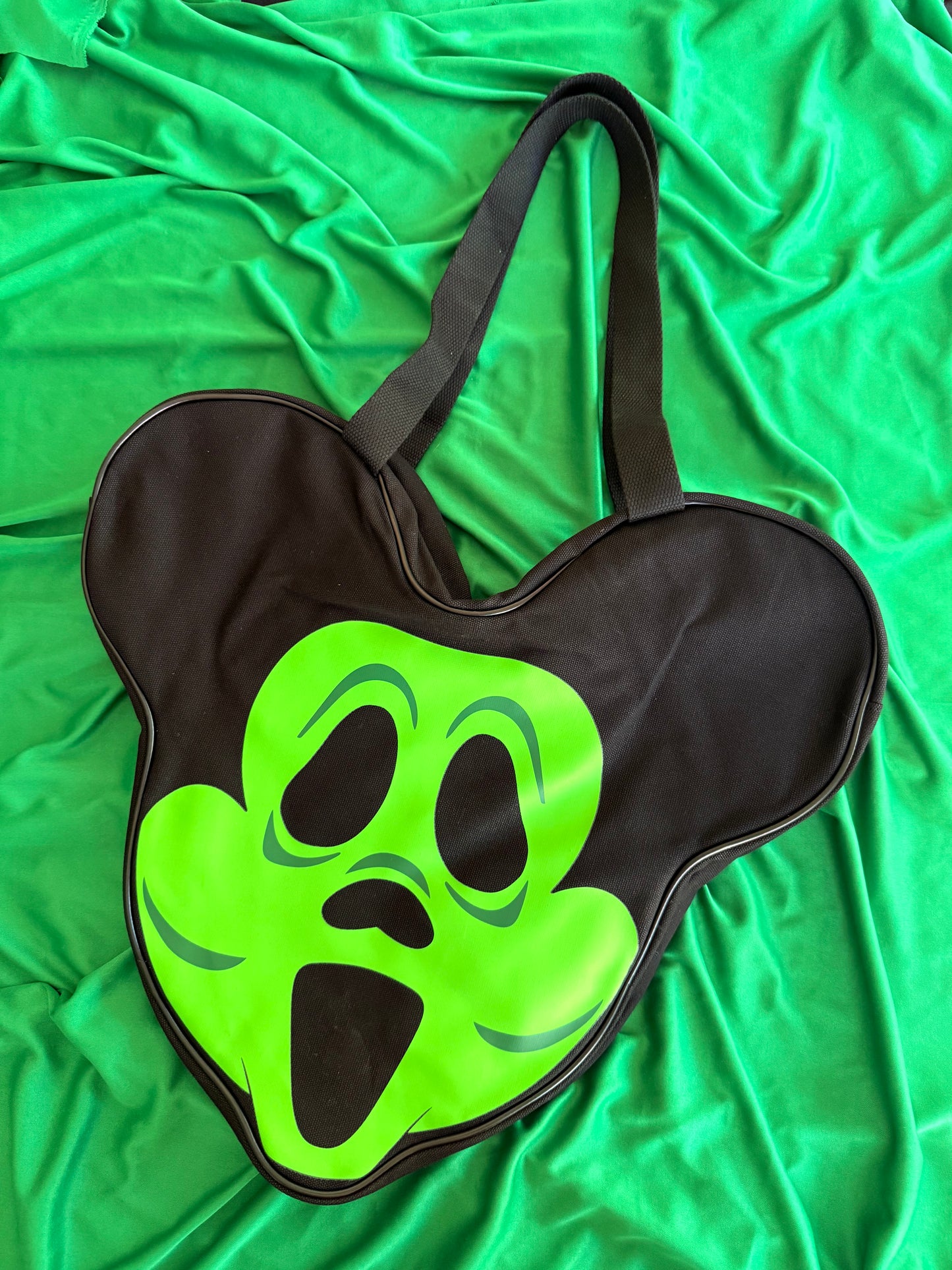 Magically Horrific™ STAB GREEN GM Big Face Zip Tote Bag READY TO SHIP