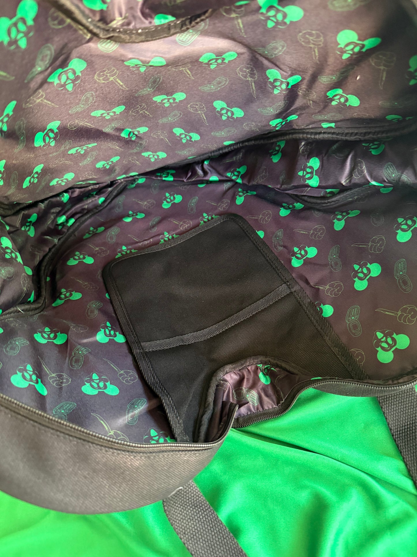 Magically Horrific™ STAB GREEN GM Big Face Zip Tote Bag READY TO SHIP