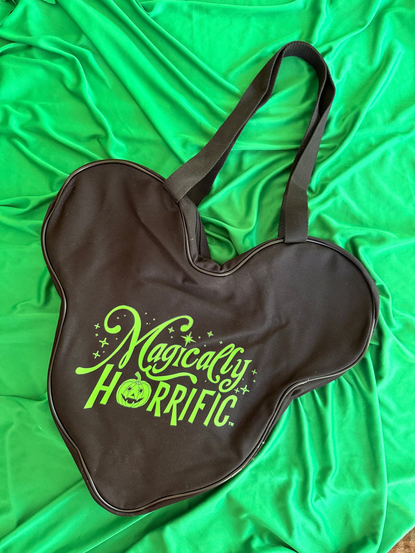 Magically Horrific™ STAB GREEN GM Big Face Zip Tote Bag READY TO SHIP