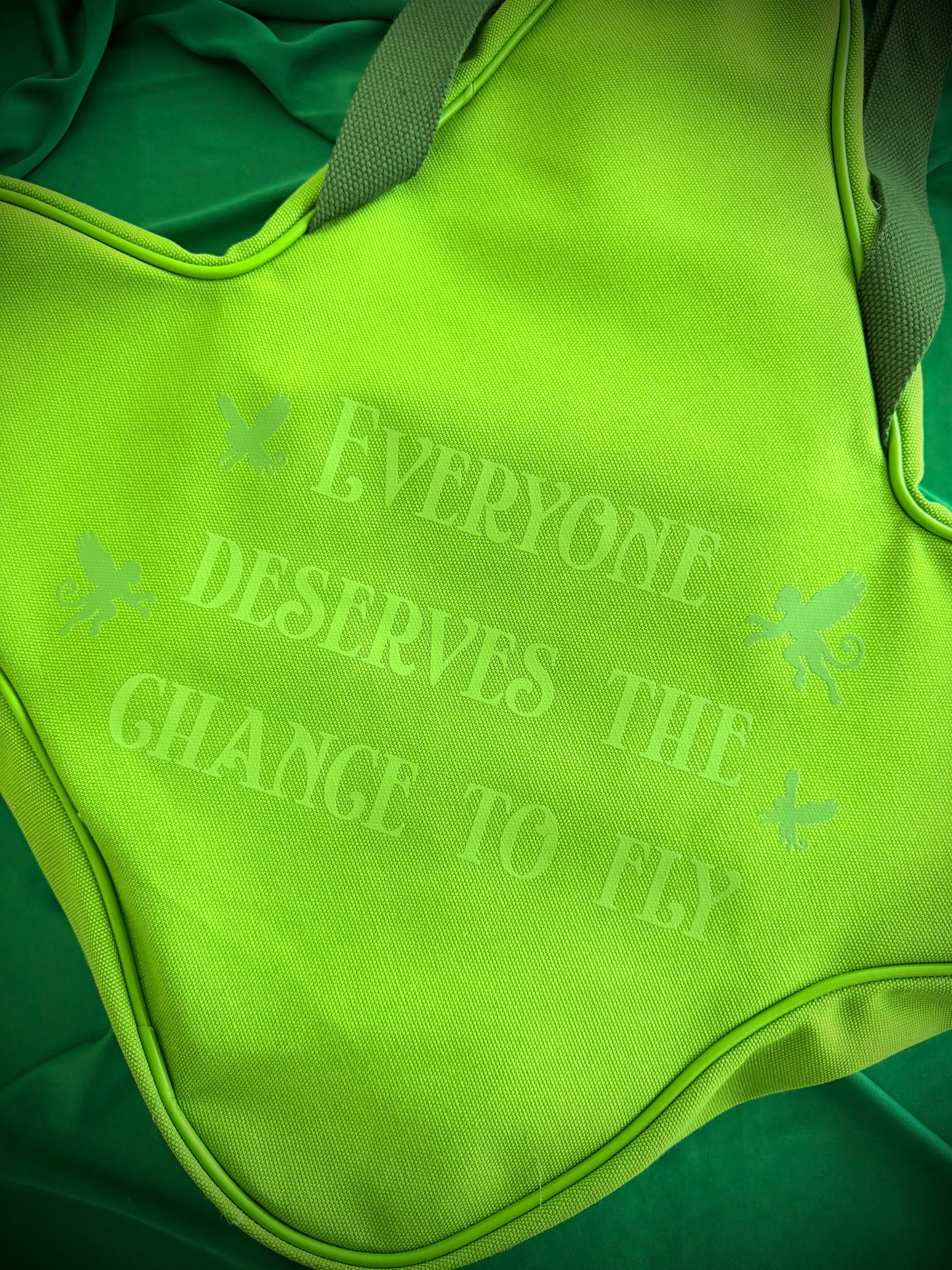 Magically Horrific™ GREEN AND FRECKLES Big Face Zip Tote Bag PS