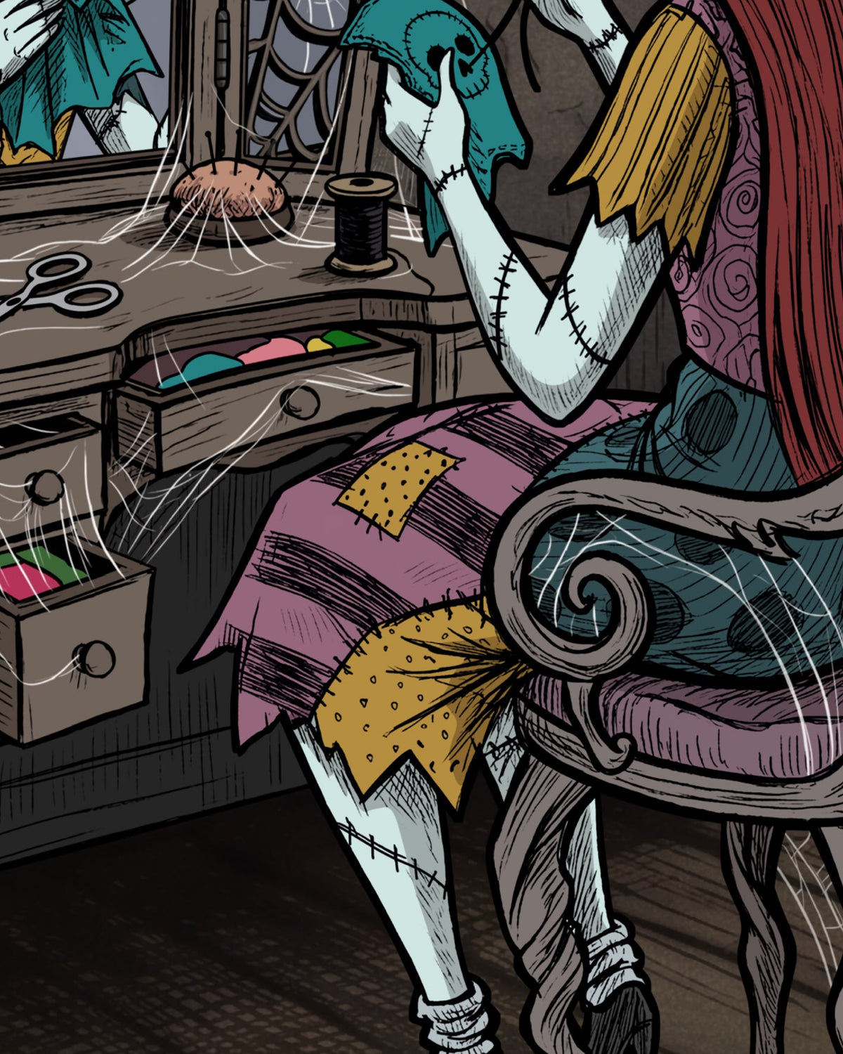 Magically Horrific™ Fairest Reflections: SEWING IN THE MIRROR Limited Edition Pin